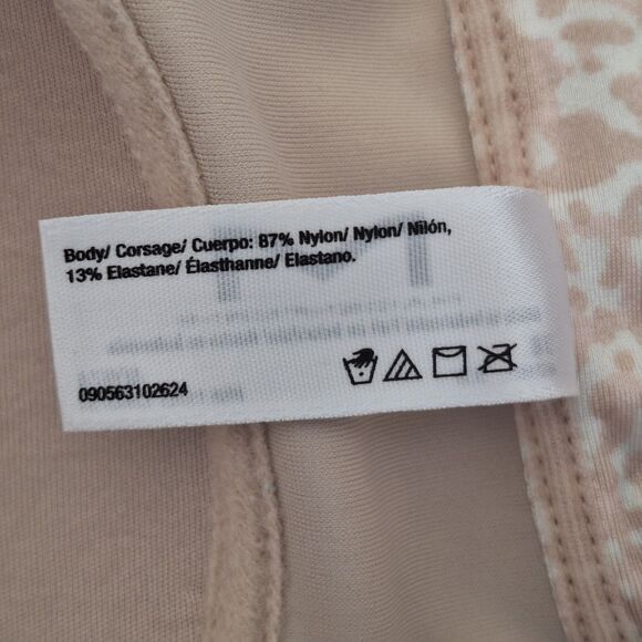 Maidenform Bandeau Bra Style 40974 size 38 Strapless Tube Bra Beige Animal Print - Picture 6 of 12